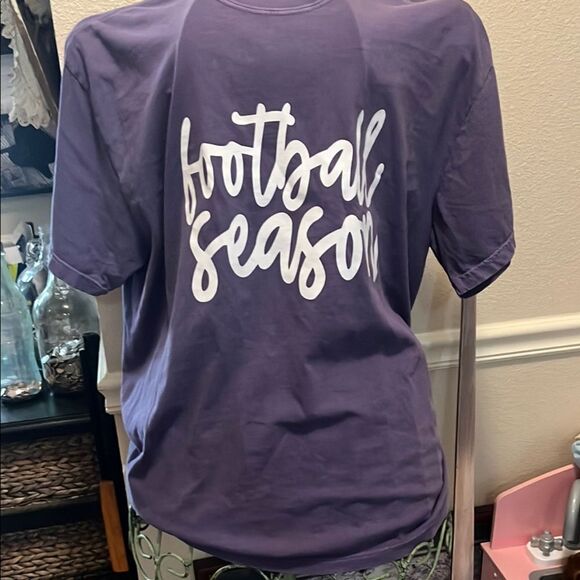 Purple 'Football Season' T-Shirt - Picture 1 of 3